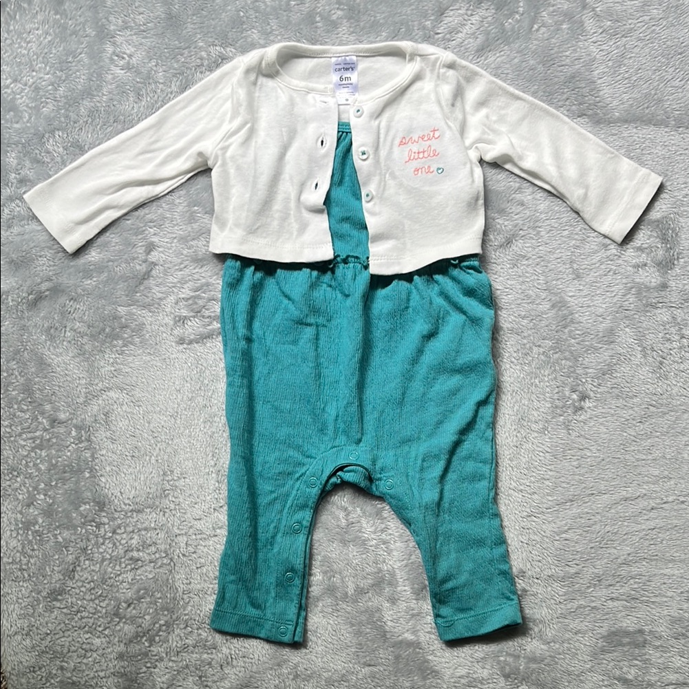Nwot Carter’s Sweet Little One Jumpsuit And Cardigan